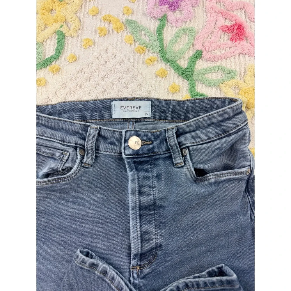 EVEREVE The Ever Straight High Rise Womens Jeans Size‎ 25 Dark Wash Denim - Picture 4 of 10